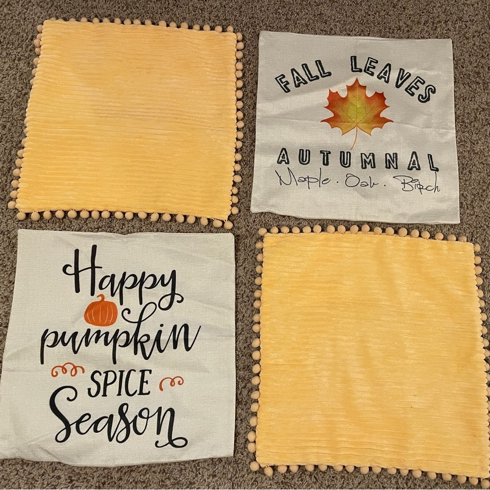 Fall Themed Decorative Pillow Covers